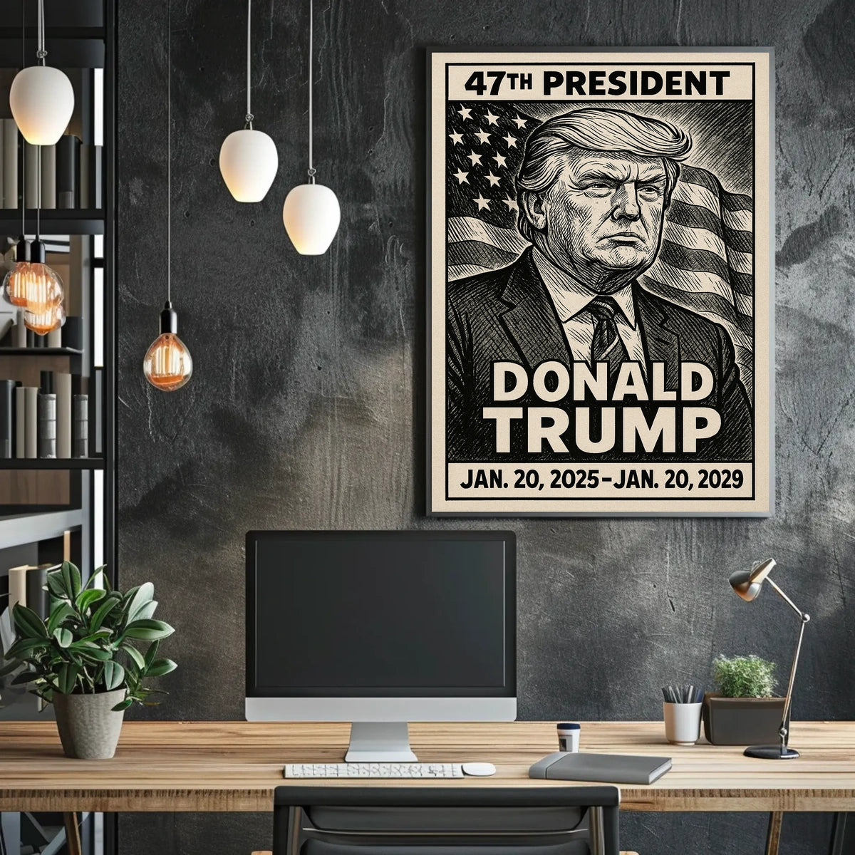 U.S. Presidential Term Vintage Style Political or Propaganda Poster