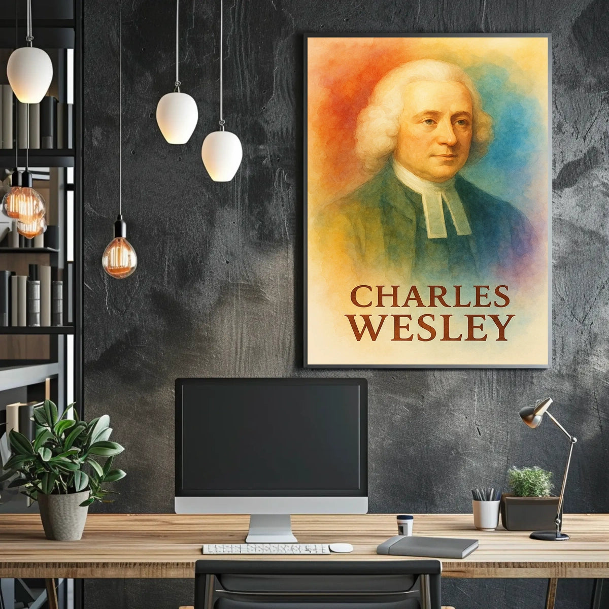 Charles Wesley Heritage Poster: Classic 18th-Century Portrait Art