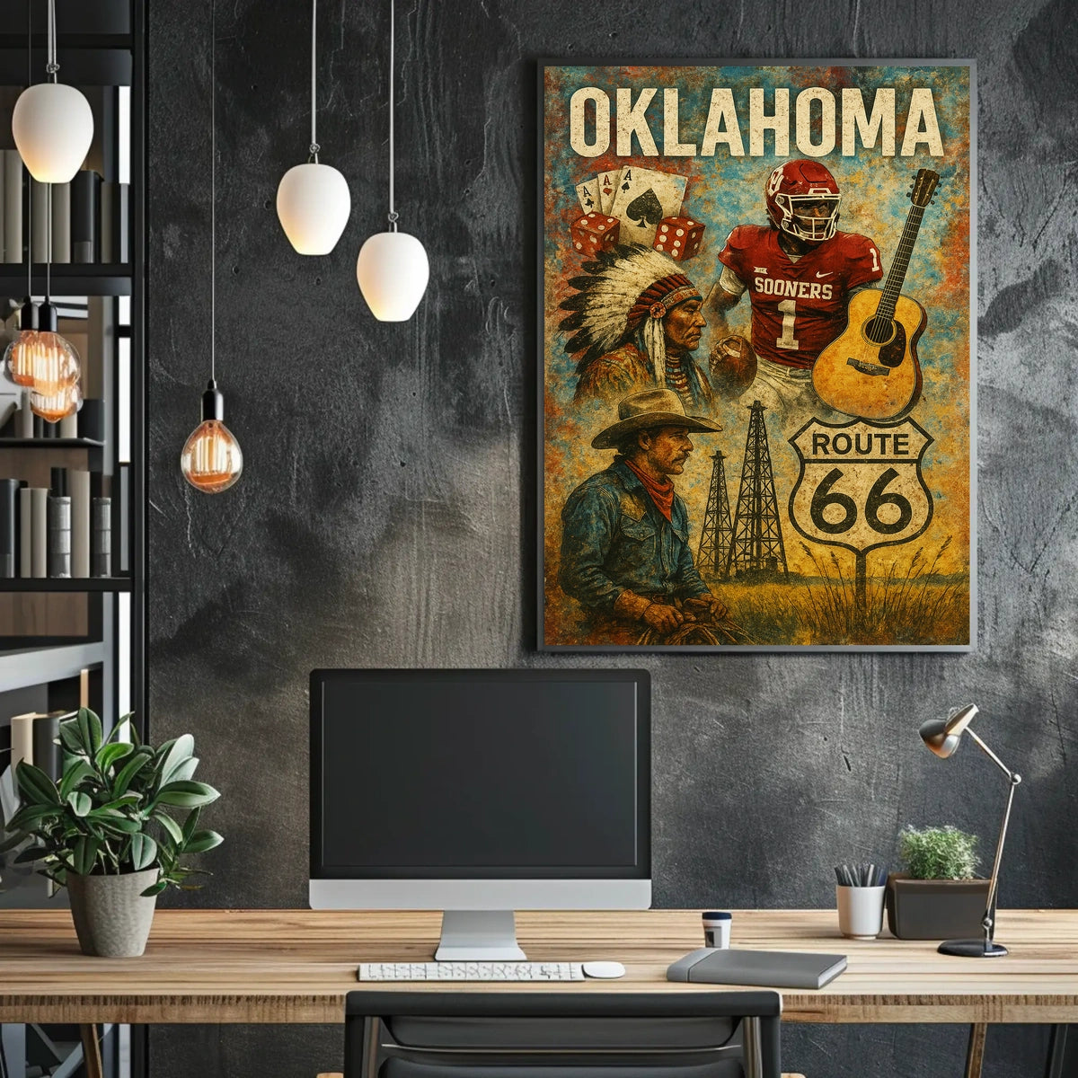 Oklahoma Heritage Collage Poster