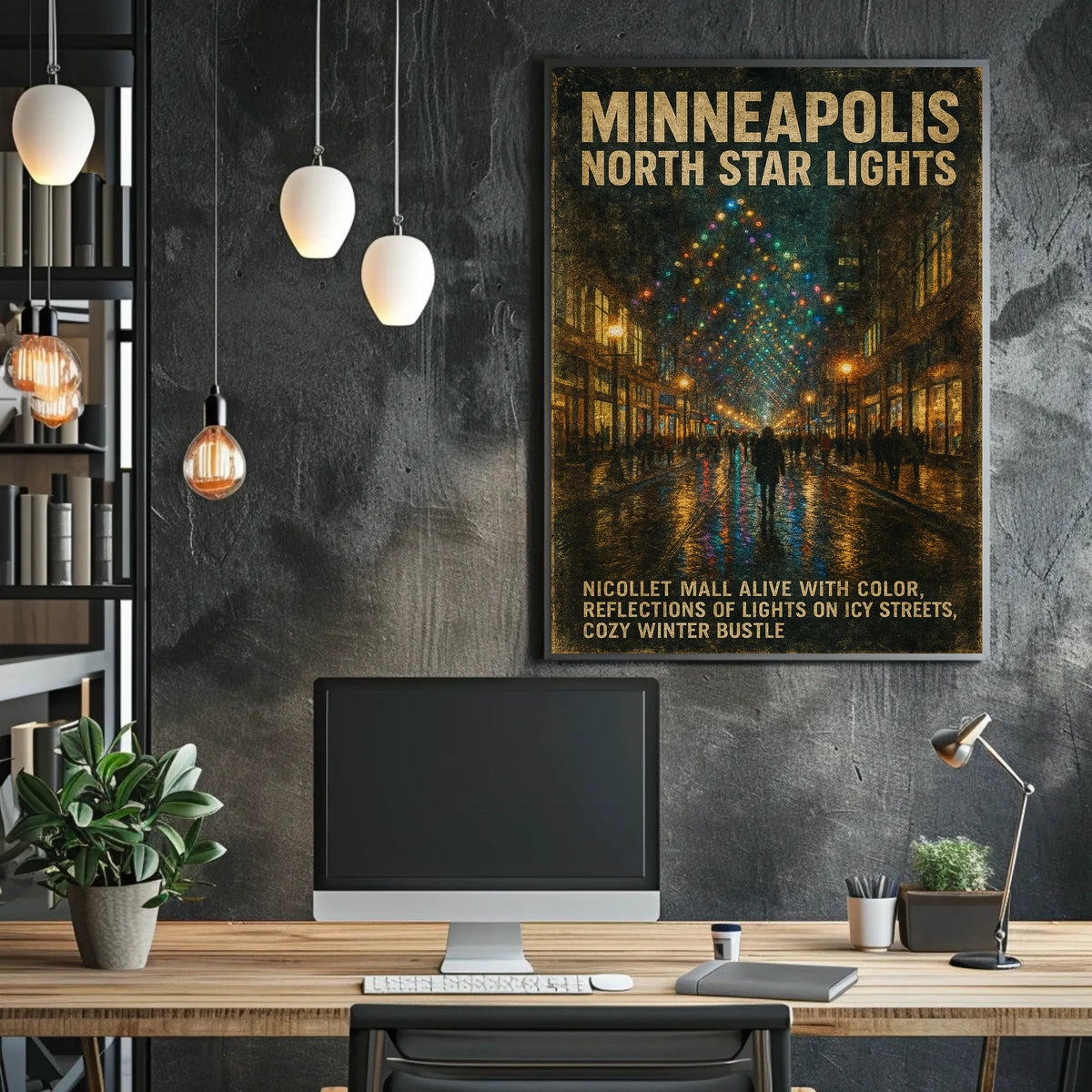 Minneapolis North Star Lights Poster