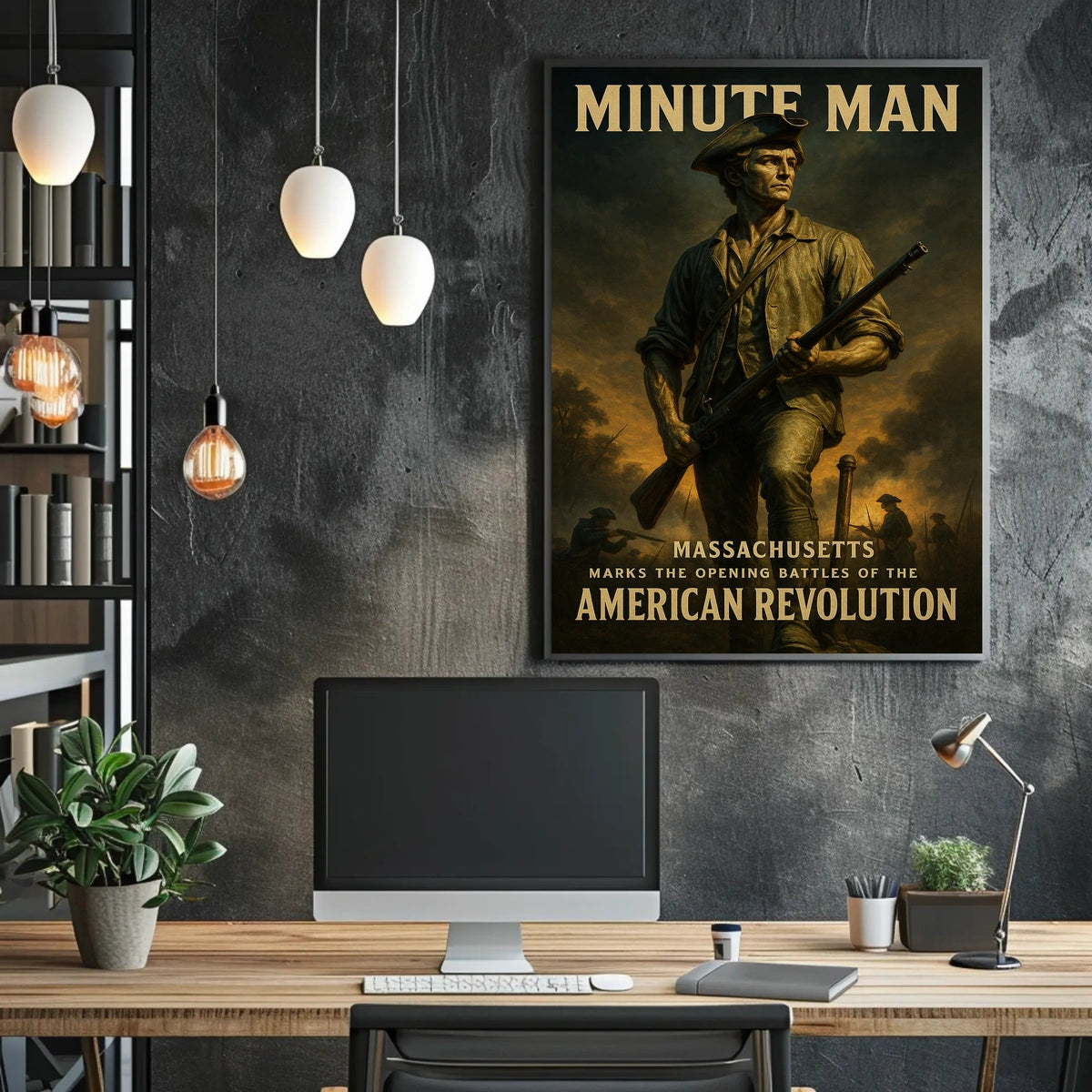 Minute Man American Revolution Poster