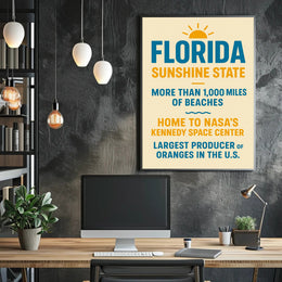 Discover Florida The Sunshine State Poster PosterGoat