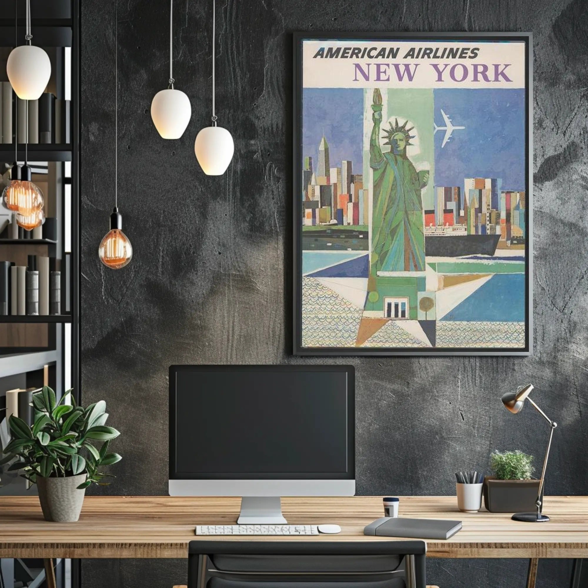 American Airlines New York Poster PosterGoat