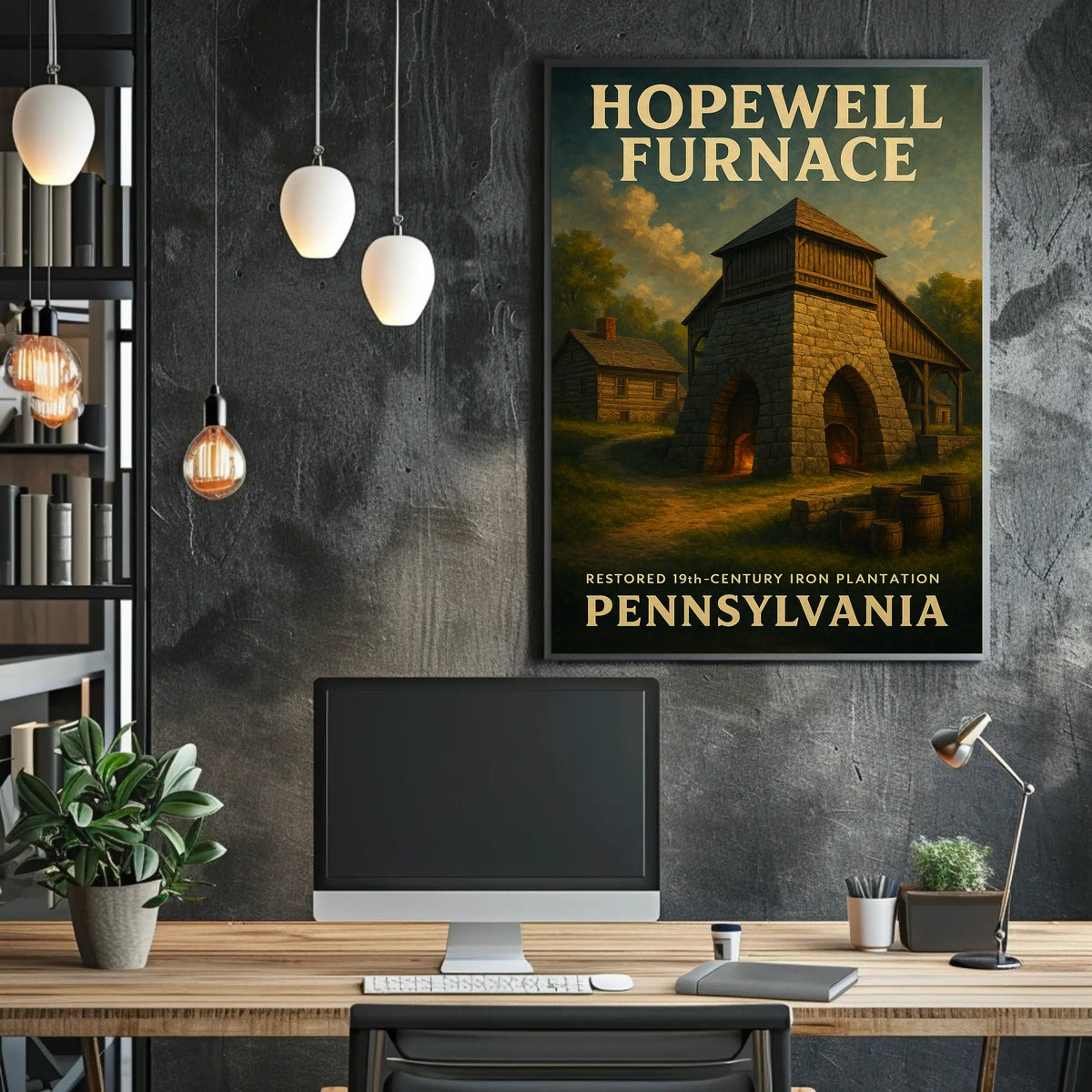 Hopewell Furnace Restored 19Th-Century Poster