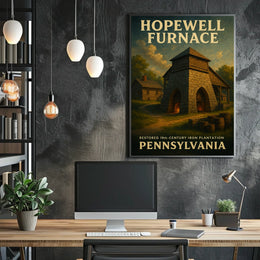 Hopewell Furnace Restored 19Th-Century Poster