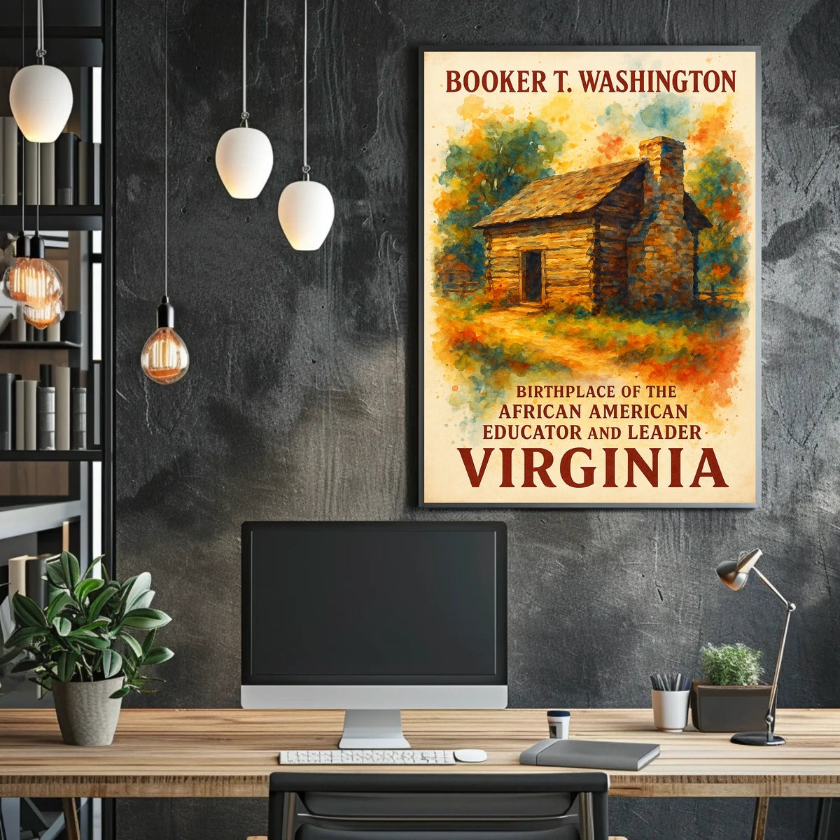 Booker T. Washington Virginia Birthplace Commemorative Poster