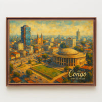 Congo Brazzaville Cityscape Poster