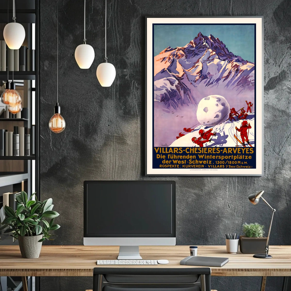 Villars-Chesières-Arveyes Winter Sports Poster