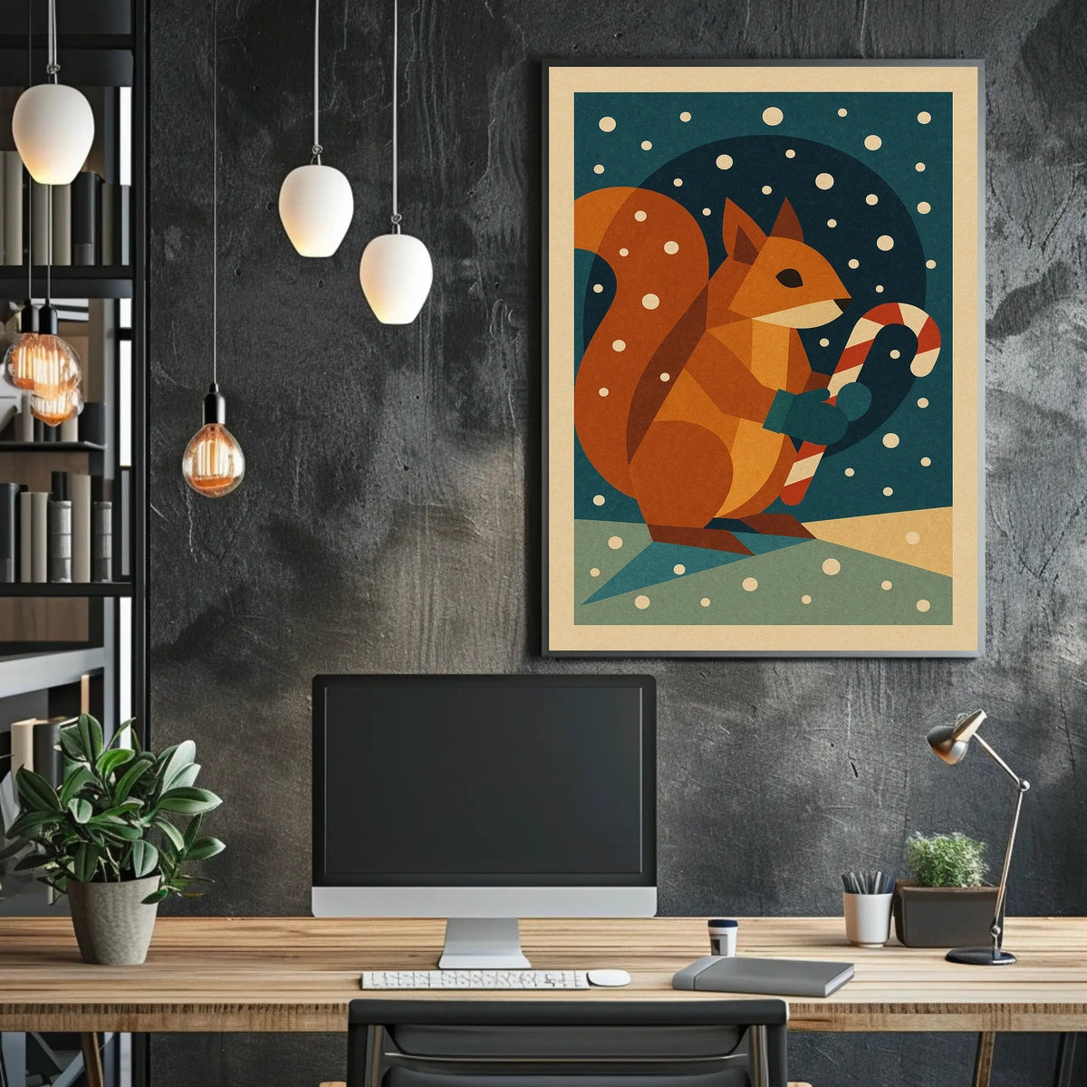 Winter Squirrel Poster