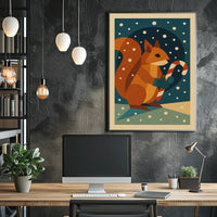 Winter Squirrel Poster