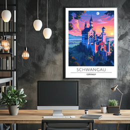 Neuschwanstein Castle Travel Poster