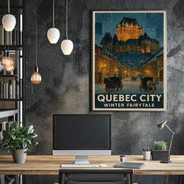 Quebec City Winter Fairytale Poster