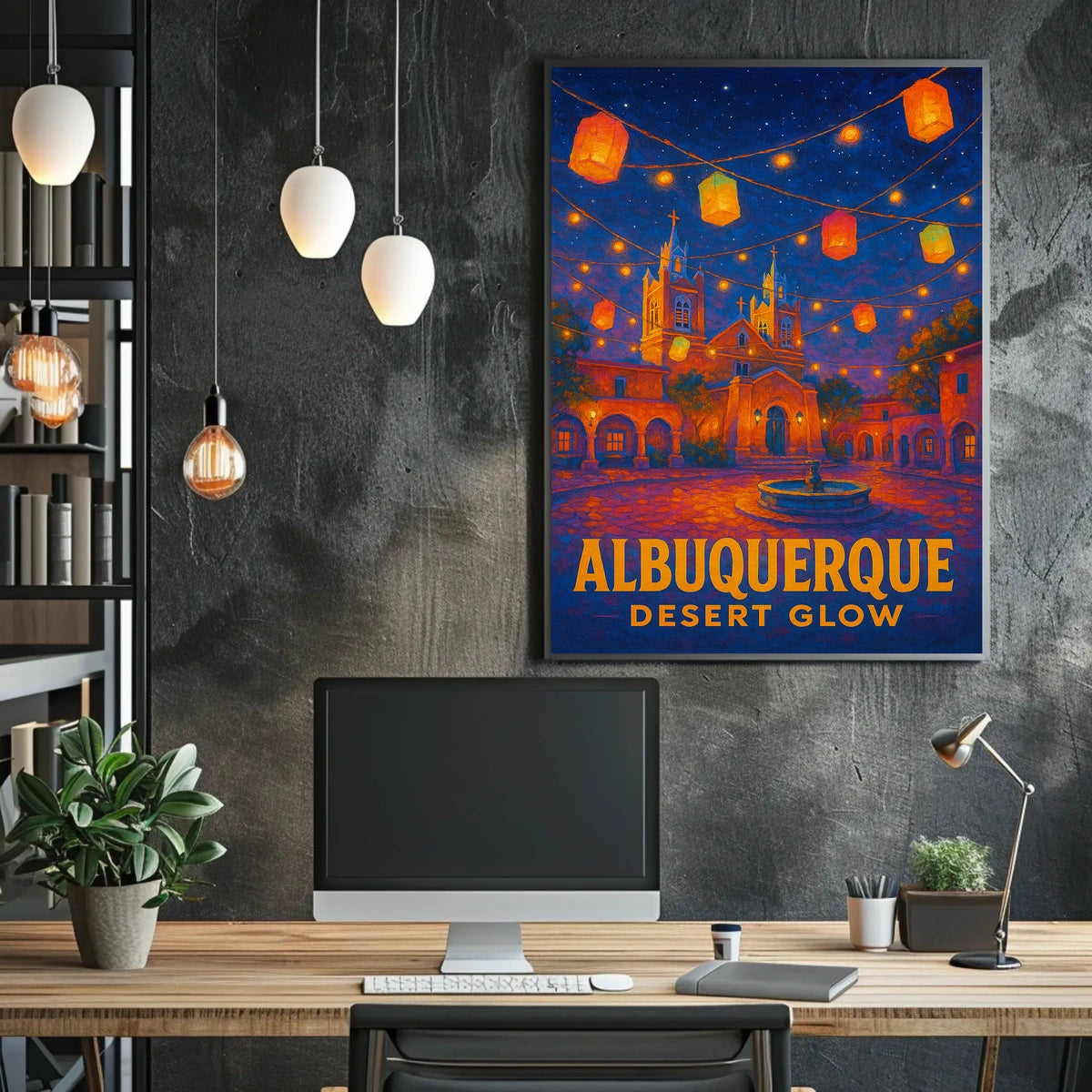 Albuquerque Desert Glow Poster