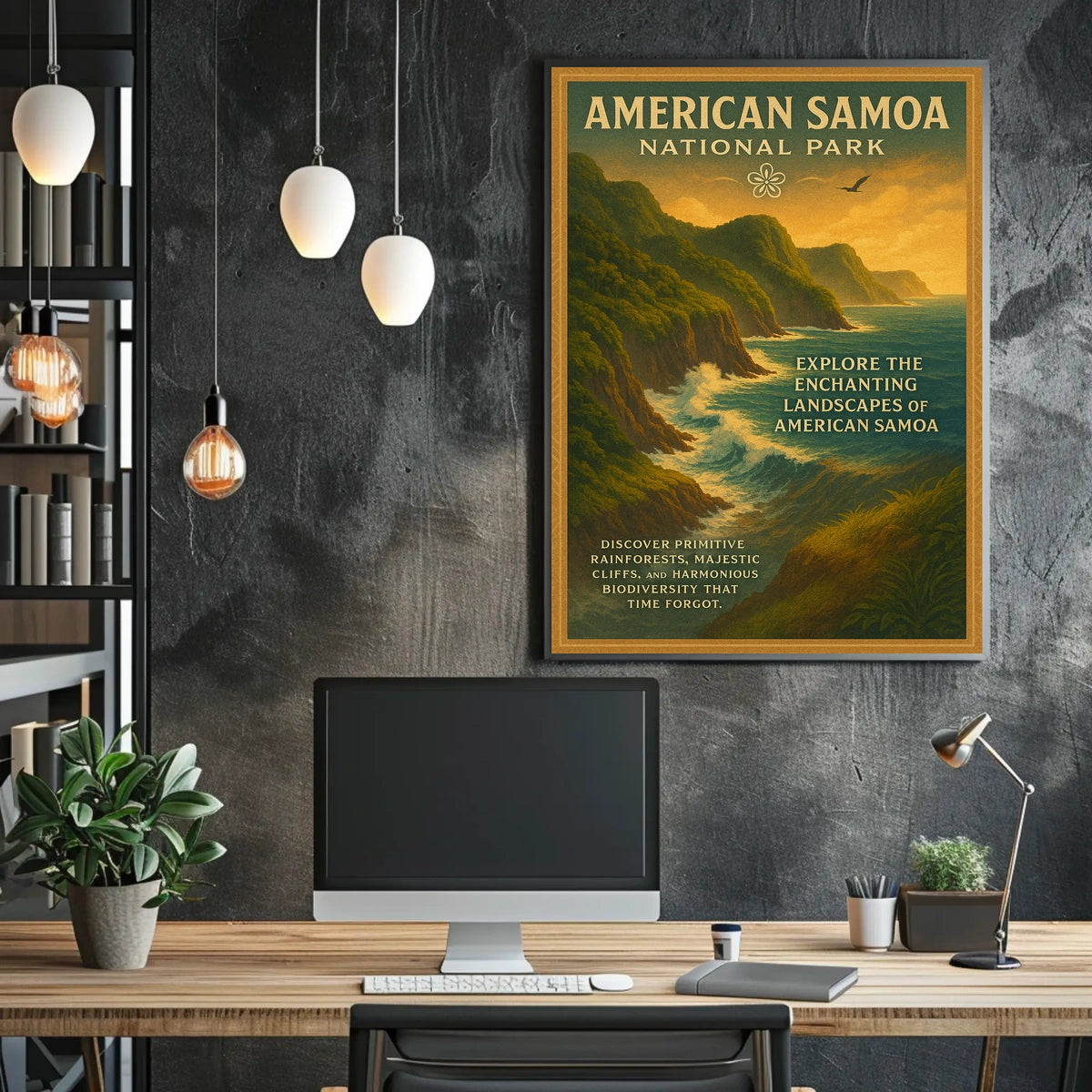 American Samoa Scenic Travel Adventure National Park Poster