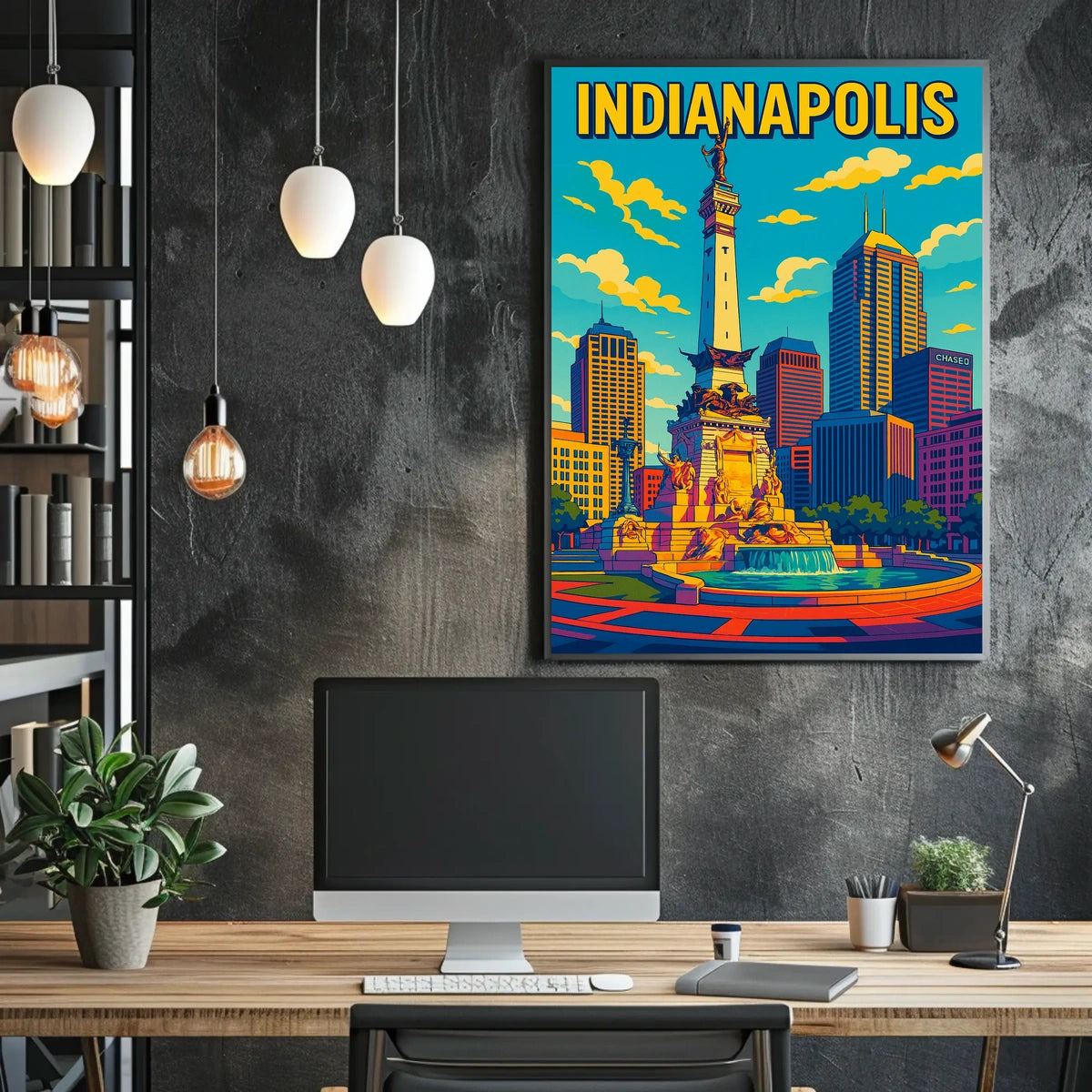 Indianapolis Skyline Poster