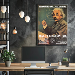 Einstein Theory Relativity Vintage Inspirational Poster