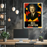 Bill Clinton 42nd President of the United States Abstract Pop Poster