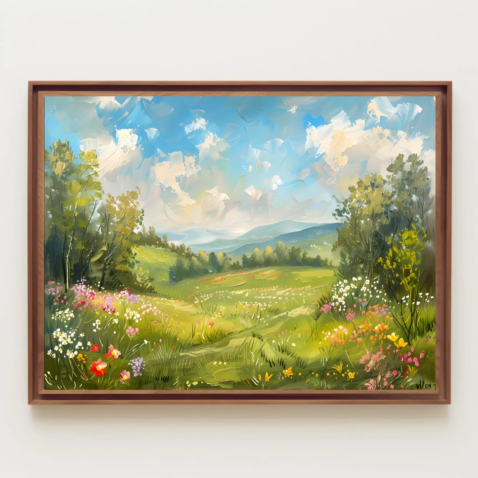Serene Meadow Blossoms Poster