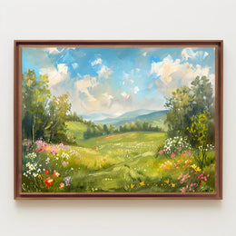 Serene Meadow Blossoms Poster