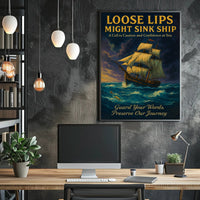 Loose Lips Sink Ships WWII Propaganda Poster