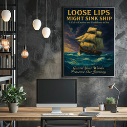 Loose Lips Sink Ships WWII Propaganda Poster