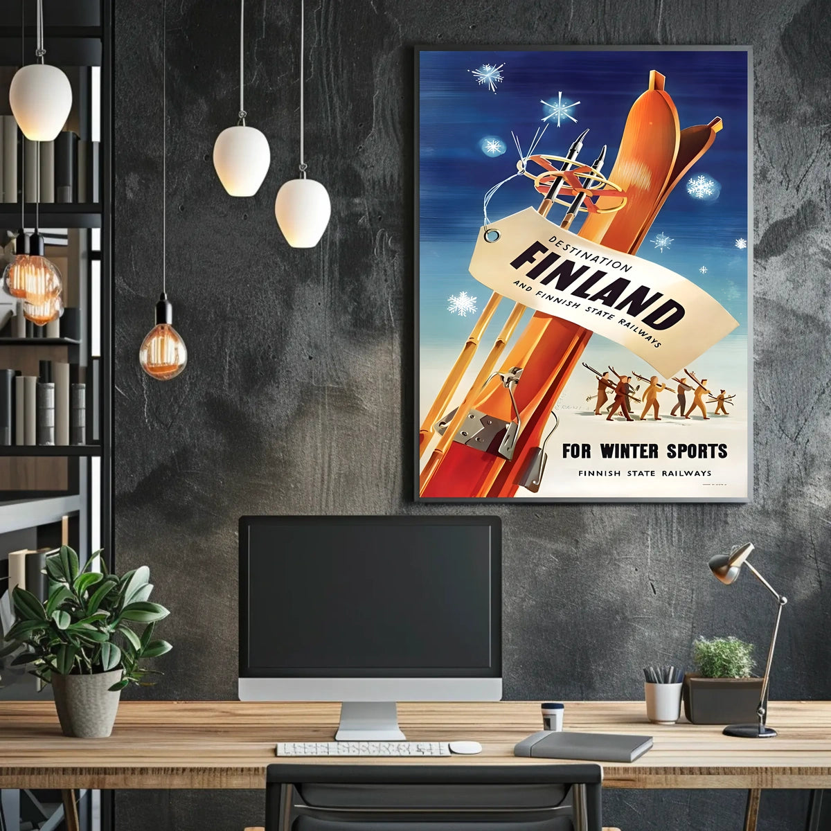 Destination Finland Winter Sports Poster
