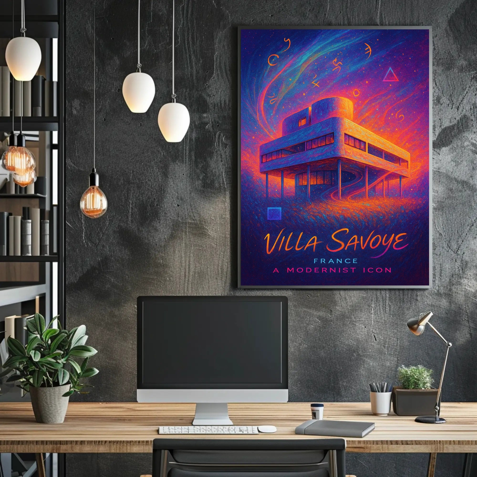 Villa Savoye Modernist Wall Art Poster Print