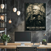 Millard Fillmore 13th President of the United States Double Exposure Poster