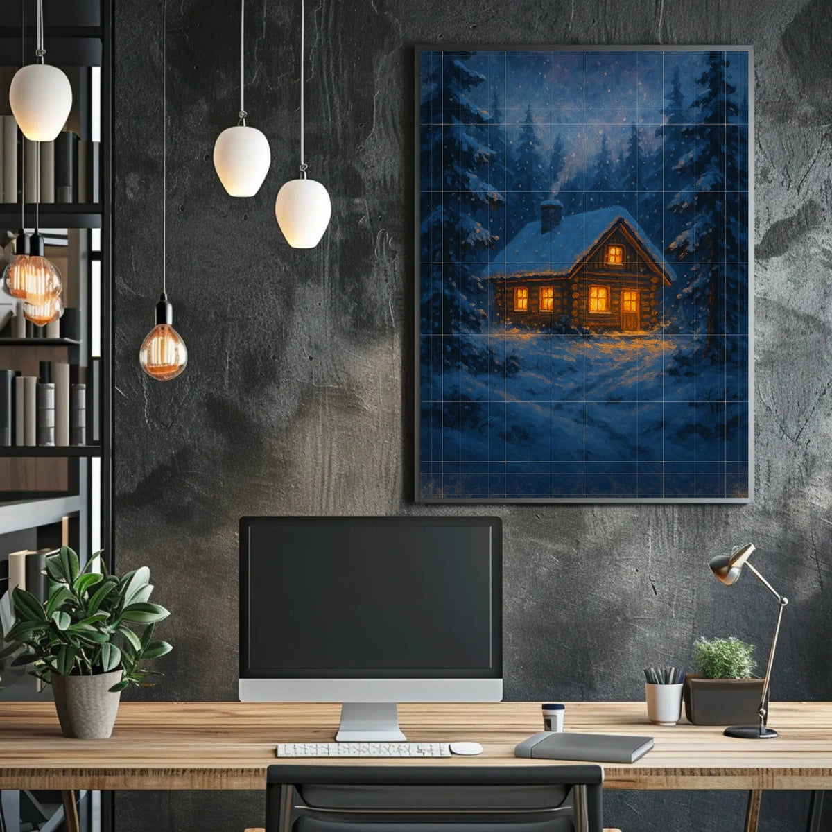 Cozy Winter Cabin Poster