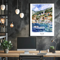 Picturesque Hvar Island Coastal Scene Travel Poster PosterGoat
