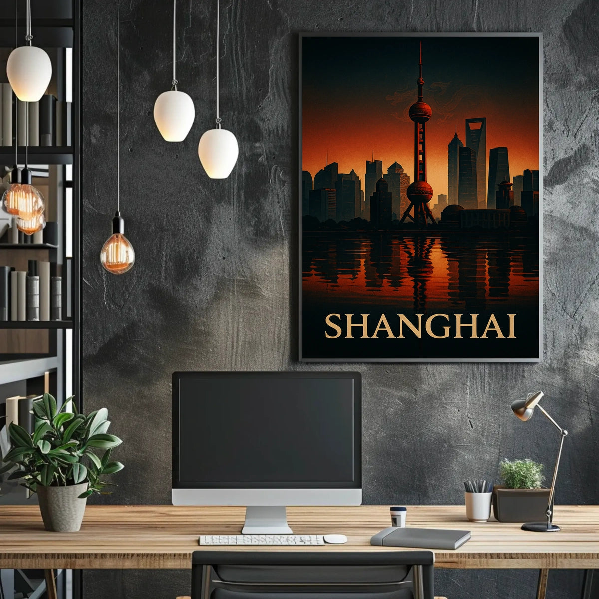 Shanghai Skyline Poster