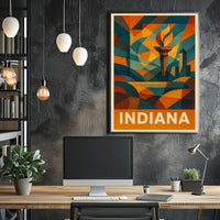Indiana Abstract Tribute Abstract Poster