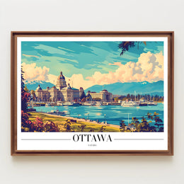 Ottawa Scenic View: Vintage Travel Poster