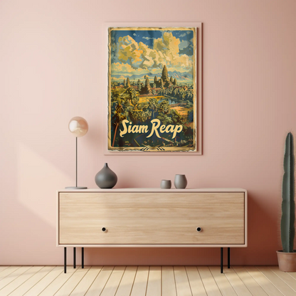 Siem Reap Cambodia Angkor Wat Travel Poster