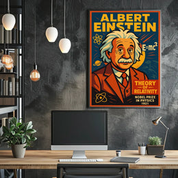 Einstein Relativity Vintage Scholar Poster