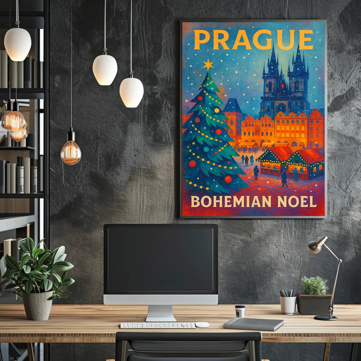 Prague Bohemian Noel Poster