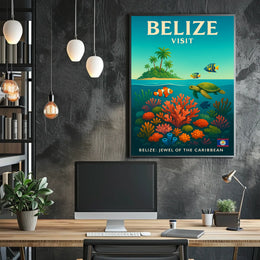 Visit Belize Jewel Of The Caribbean Poster