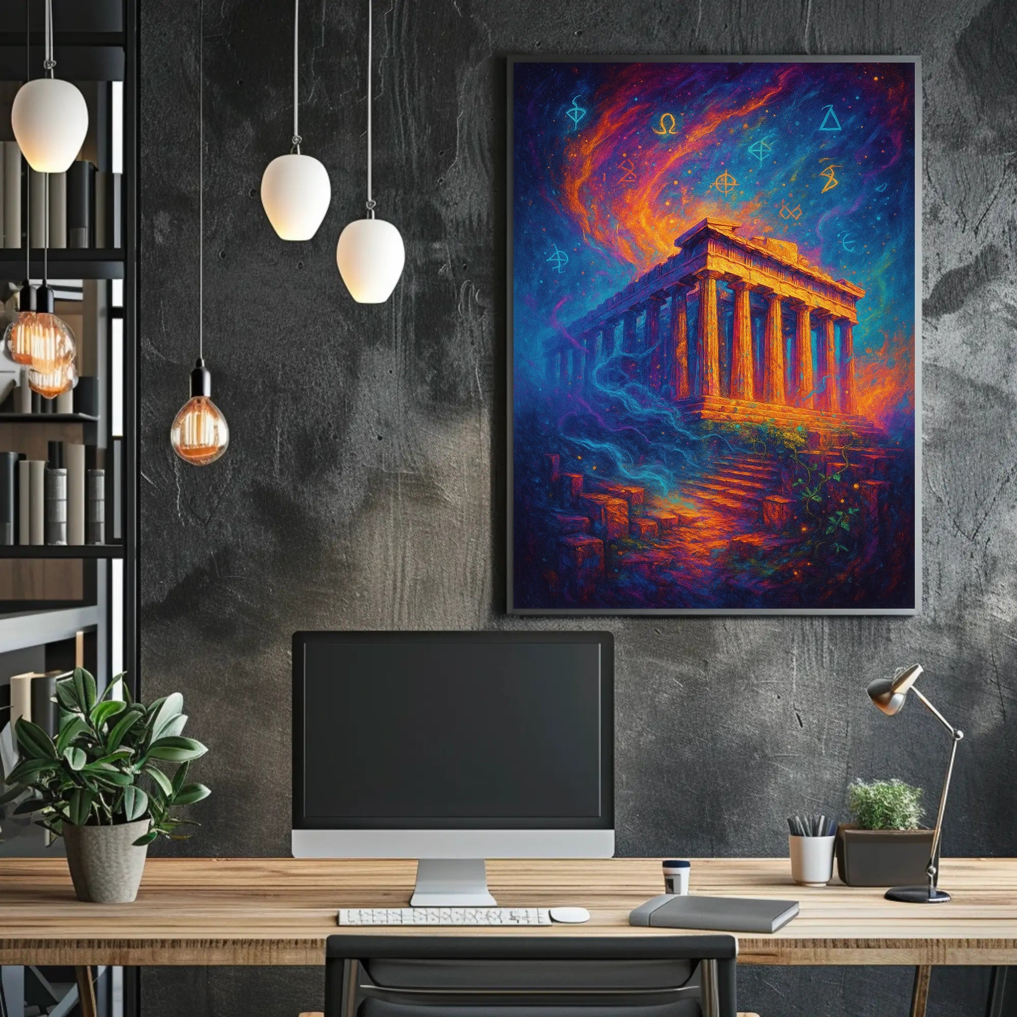 Parthenon Mystical Poster Wall Art Print Decor