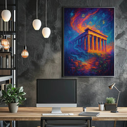 Parthenon Mystical Poster Wall Art Print Decor
