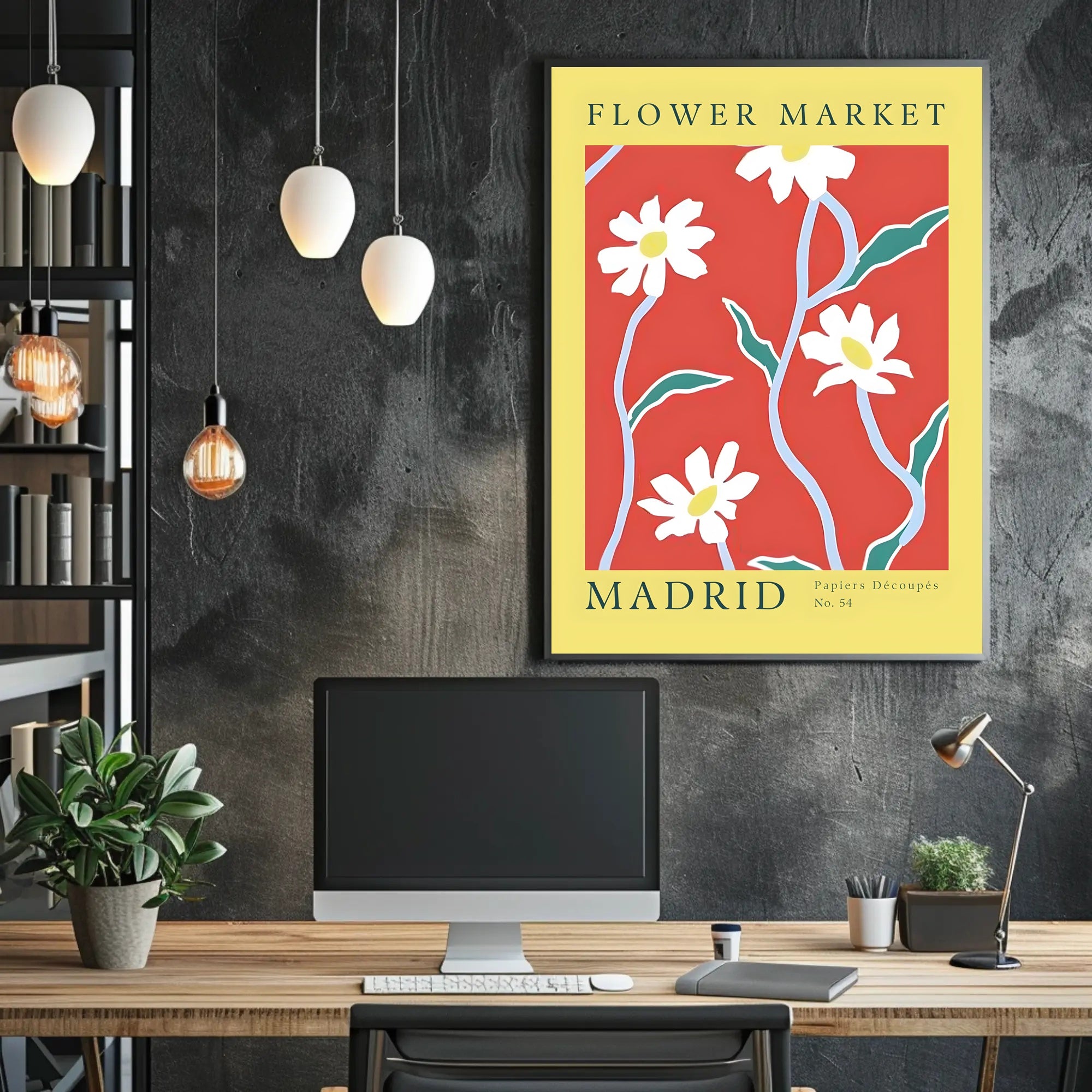 Flower Market Madrid Poster