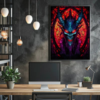 Stained Glass Demon Poster PosterGoat