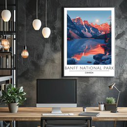 Banff National Park Reflection Travel Poster