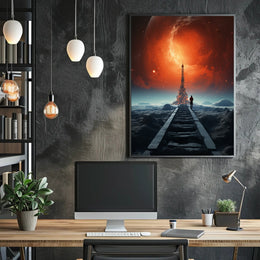 Journey To The Cosmic Tower Poster PosterGoat