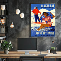 Leukerbad Winter Sports and Bathing Retreat Poster PosterGoat
