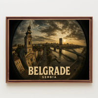 Belgrade Sunset Cityscape Photography Wanderlust Poster