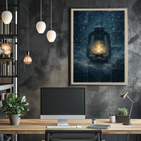 Lantern In The Snow Poster