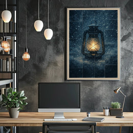 Lantern In The Snow Poster