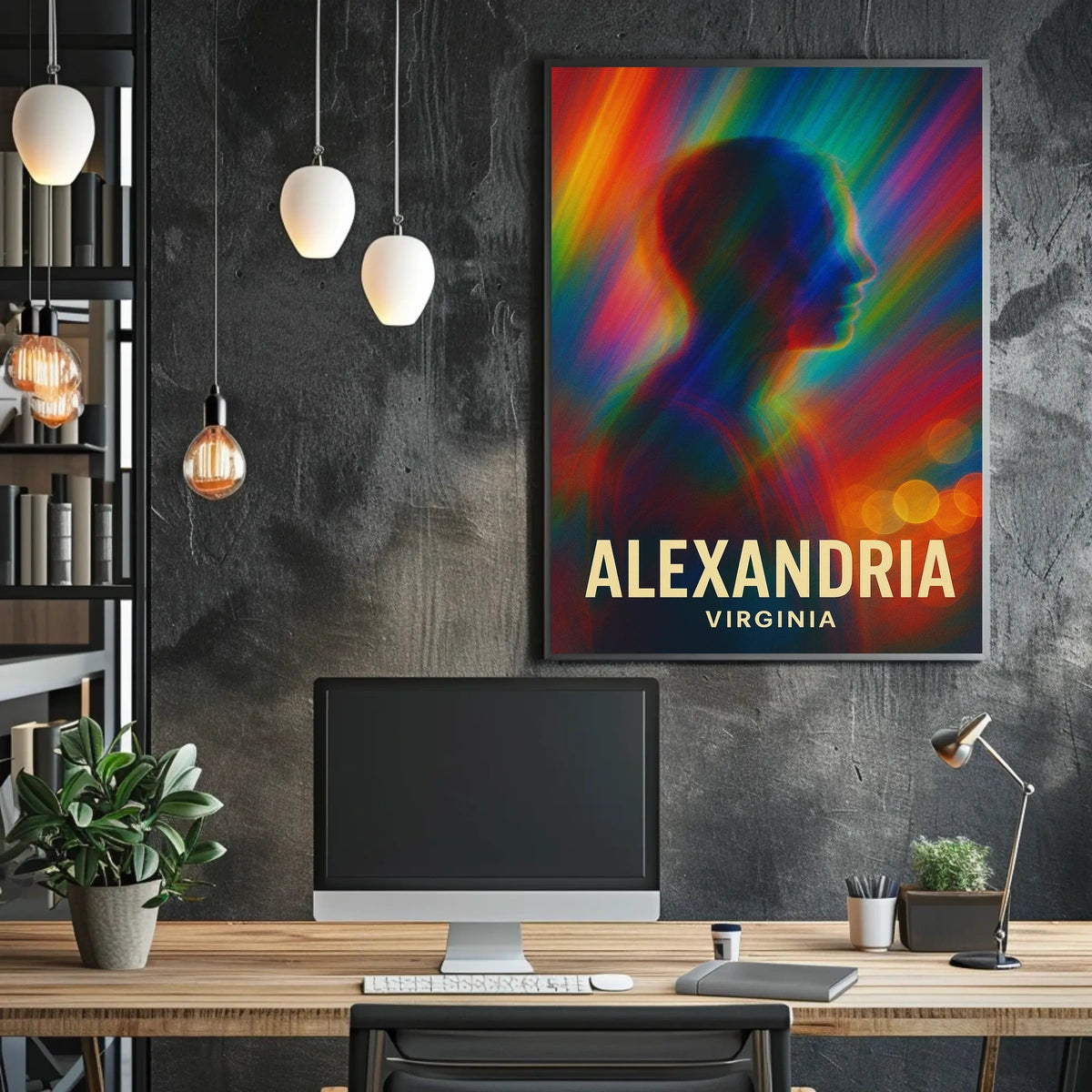 Vibrant Alexandria Abstract Art Poster: Modern Design