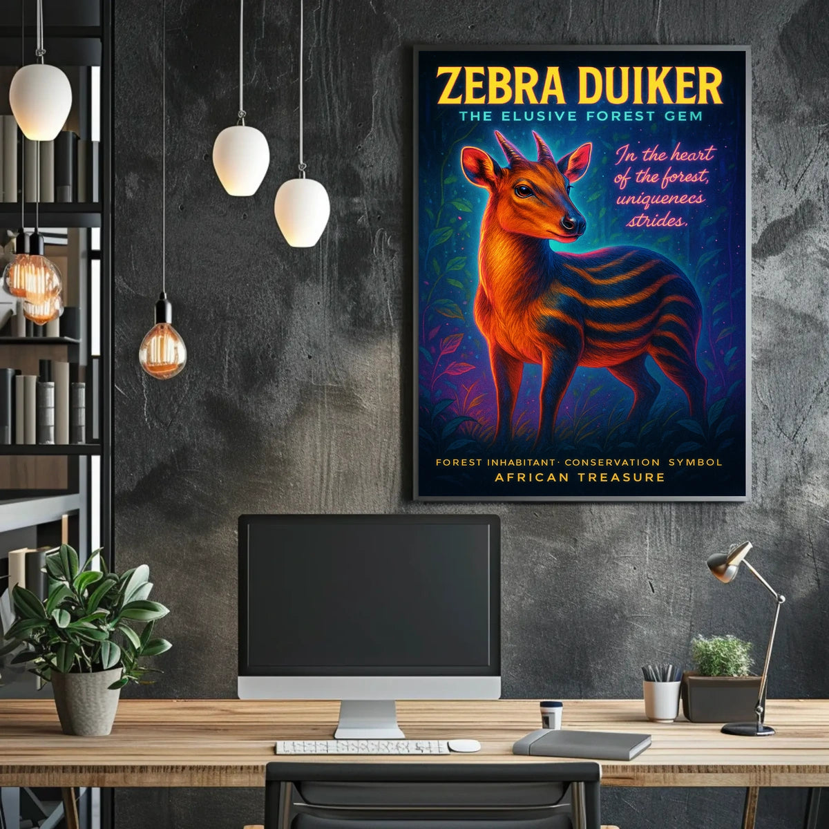 Zebra Duiker The Elusive Forest Gem Poster