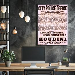 Harry Houdini 1904 Empire Theatre Cultural Heritage Poster
